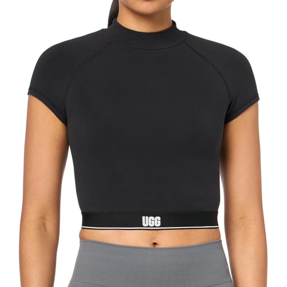 NWOT UGG Black Fitted Crop Top size M